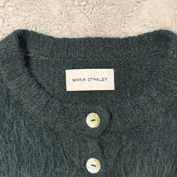 Maria Stanley Brushed Cardi Kelp XS - Picture 3 of 9